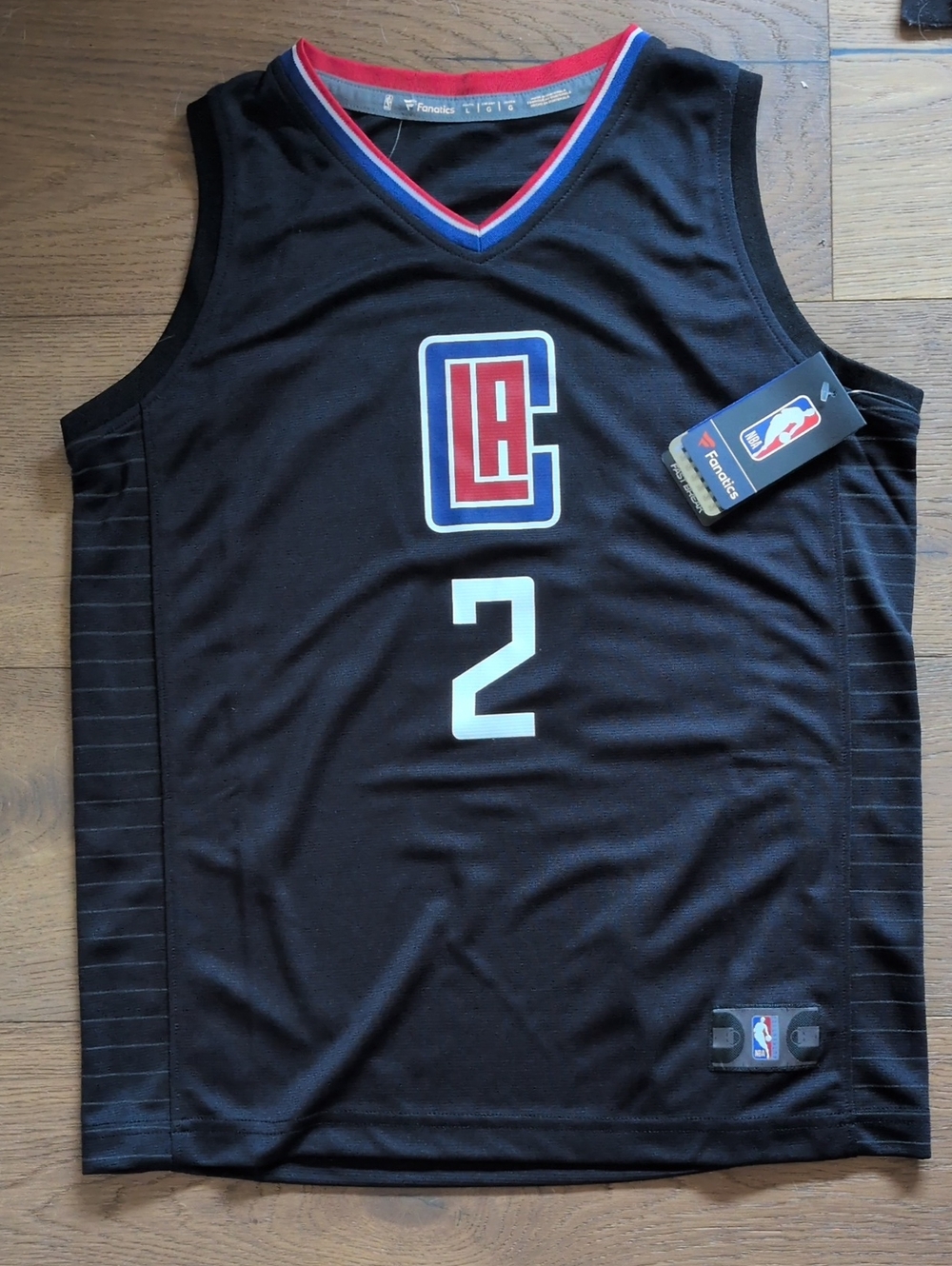 LA Clippers Fanatics Jersey with Red, White & Blue Trim - #2 Kawhi Leonard